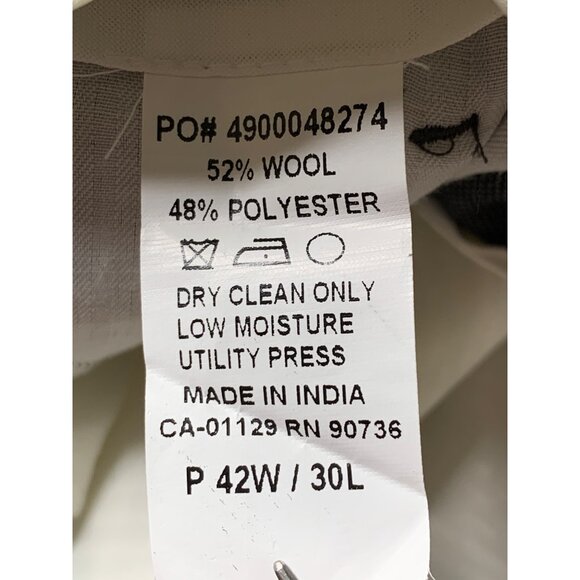 Lauren Ralph Lauren Mens Gray Flat Front Dress Pants 42 x 30 REE10687 EUC - Picture 6 of 6